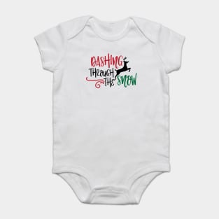 Dashing trough the snow Baby Bodysuit